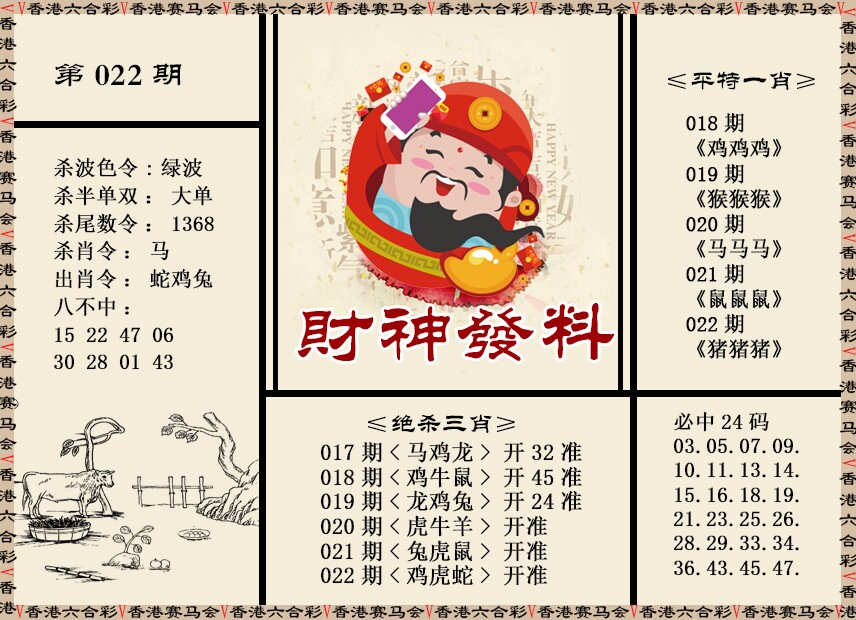 022期财神发料[图]